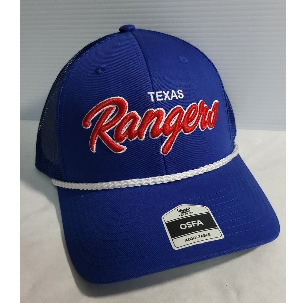 New Texas Rangers Rope Hat MLB Baseball Cap Trucker Adjustable